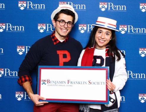 Young alumni at Benjamin Franklin Society event